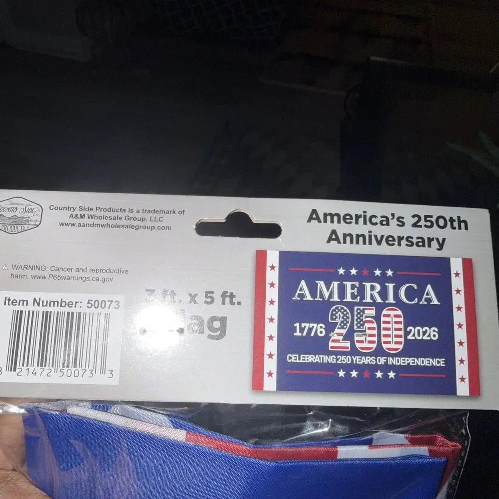 America 250 Flag, 1776-2026 Celebrating 250 Years of Independence, 5ft x 3ft, 50